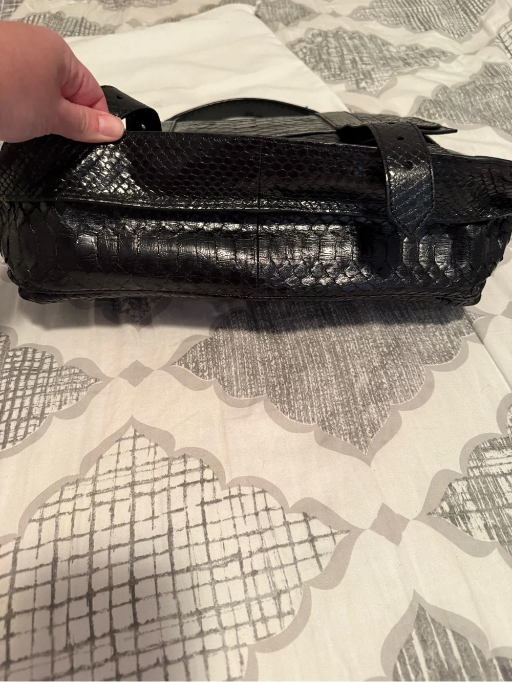 Proenza Schouler Black Python PS1 bag